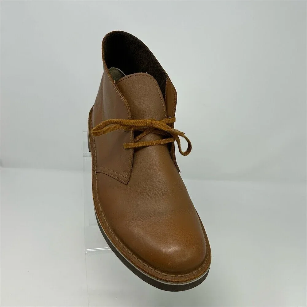 Clarks Men's Chukka Desert Boots Brown Tan Leather Lace-Up Ankle Size 11